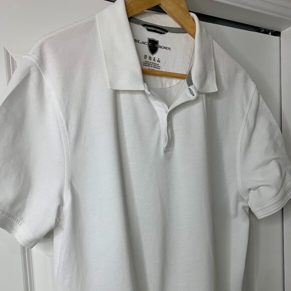 Men’s Black Brown Polo Shirt – XL – 100% Cotton In White - Picture 4 of 10